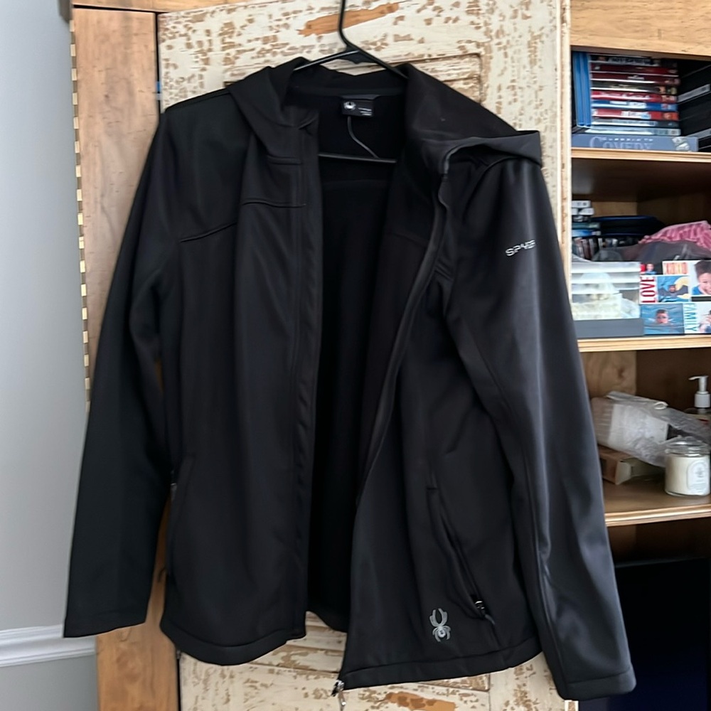 Spyder black shell women’s large with hood